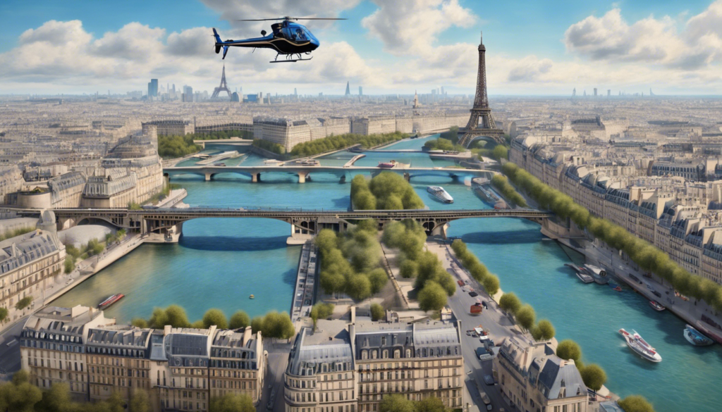 vivez une expérience unique avec un vol en hélicoptère au-dessus de paris. admirez les monuments iconiques et les paysages pittoresques de la capitale française comme jamais auparavant. découvrez la magie de paris sous un nouvel angle et créez des souvenirs inoubliables.