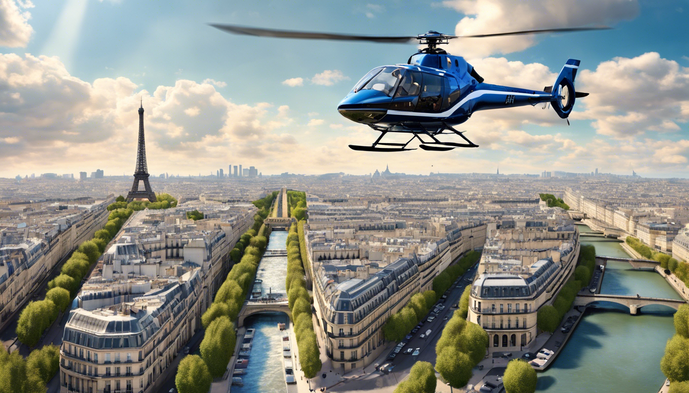 vivez une expérience inoubliable avec un vol en hélicoptère au-dessus de paris. découvrez la beauté de la ville lumière sous un nouvel angle, admirez ses monuments emblématiques et laissez-vous charmer par ses paysages uniques. réservez votre aventure aérienne dès aujourd'hui !